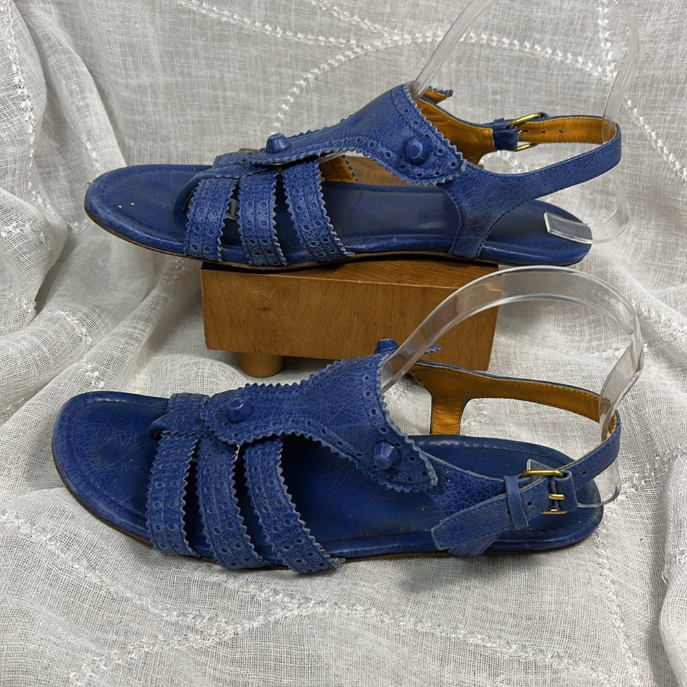 Balenciaga leather gladiator studded sandals stampes sz 39.5 - Picture 3 of 15